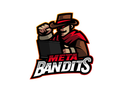 META BANDITS bandit logo branding cowboy logo cowboy mascot design esport logo graphic design hecker illustration logo mascot logo vector