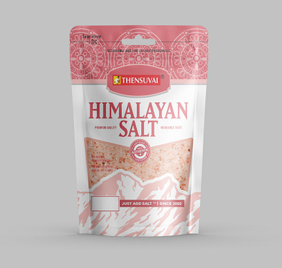 Himalayan Pink Salt pouch design box design brand design branding himalayan pink salt pouch design indian salt label design logo design mockup mockup design packaging packaging design pink salt pink salt packaging pink salt pouch pink salt pouch design pouch design product design salt salt packaging salt pouch design