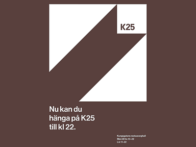 K25 Extended Hours Announcement 25 hours aesthetic design announcement design designs diagonal design extended geometric shapes hours k25 minimalist minimalist design poster poster design typo typography typography design updated updated schedule