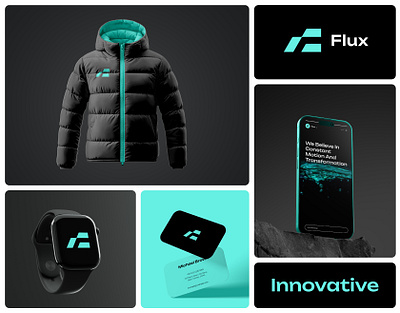 Brand Identity & UI - Flux brand brand identity branding logo olynex ui uiux ux visual identity