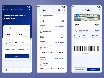 Booking Flight App app book design figma flight mobile ticket ui ux