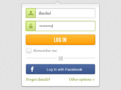 Typepad Log In drop down drop down facebook log in login popover