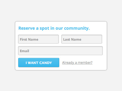 Sign Up Panel button css form input ui ux website