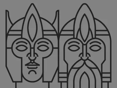 Argonath 2 design illustration lord of the rings silver screen society