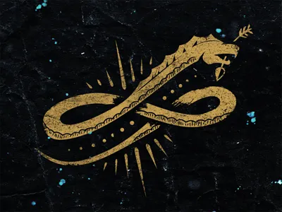 Infinity Snake arrow copper eel gothic infinity logo secret snake society texture