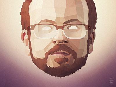 Scntfc face polygon portrait vector