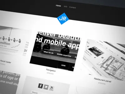 My new site - sneak preview clean dribble api logo minimal nav