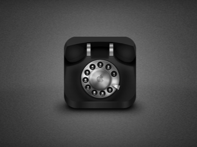 iRotary Phone App Design app call design iphone metal phone rotary shiny