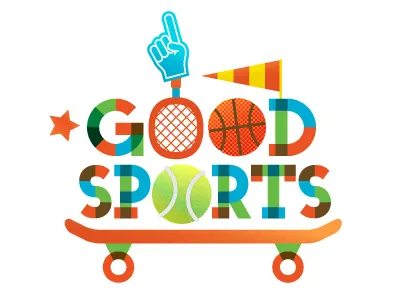 Good Sports animation basketball design flag foam finger illustration logo nick jr nickelodoen skateboard sports tennis texture theme type typography
