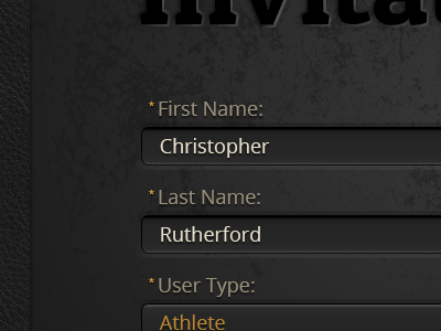 RecruitTalk Invite Form dark depth form texture