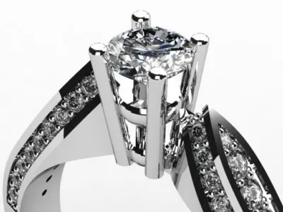 New Ring 3d modeling diamond jewelry render rhinoceros ring v ray vray