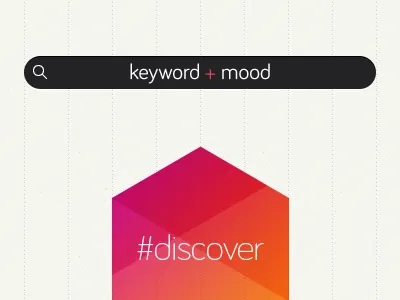 Input search app fucsia hexagon ipad search ui