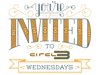 Circl3 Invitations texture type vintage