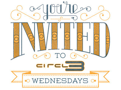 Circl3 Invitations texture type vintage