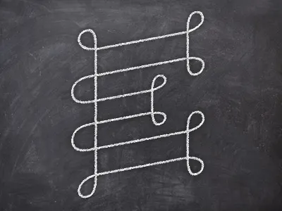 Alphabout E alphabout chalk e lettering line typography