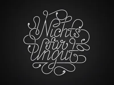 NFU Festival augsburg calligraphy festival iam design lettering logo music nichts für ungut script type typeface typography