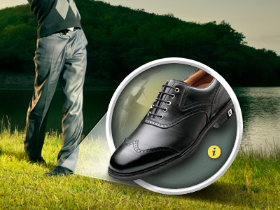 Golf Shoe Feature circle golf icon information show slider slideshow web