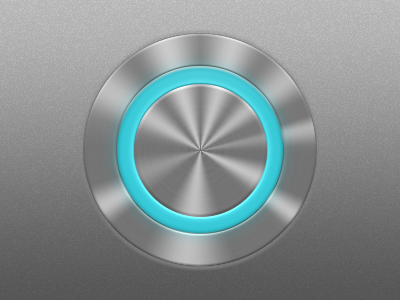 Circular LED Push Button button ui