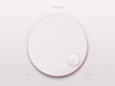 Volume wheel button clean light minimal toggle ui volume wheel