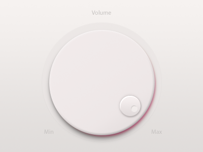 Volume wheel button clean light minimal toggle ui volume wheel