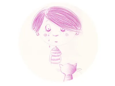 Worries illustration me pencil sketch tears tomcat