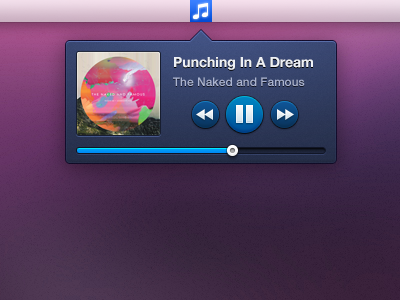 Music Widget design free freebie mac matt bomer music music player player psd the naked and famous ui ui design widget