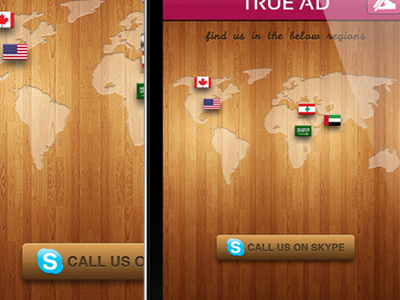 Contact Us contact us ios design iphone app map design ui ux wood