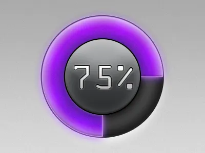 Progress Ring bar circle loading progress purple ui