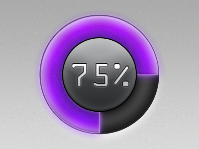 Progress Ring bar circle loading progress purple ui