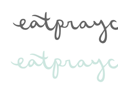 eatpraycreate logo cursive logo type