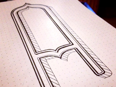 Another A hand lettering typography