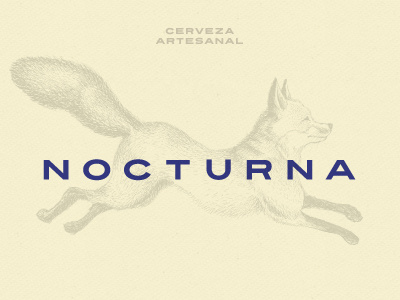 Nocturna II artesanal beer brewery cerveza cerveza artesanal fox logo logotype night