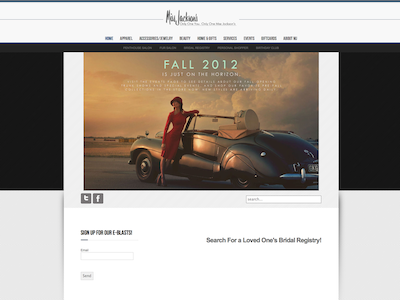 Miss Jackson's Boutique boutique ui website