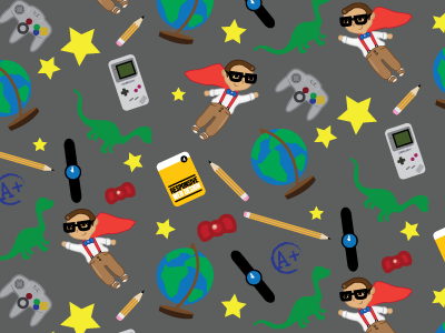 Lets Get Nerdy boreddom cute illustration illustrator pattern random