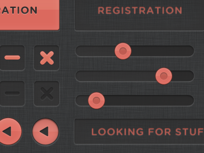 UI Button Practice iphone linen pink scrollers texture ui