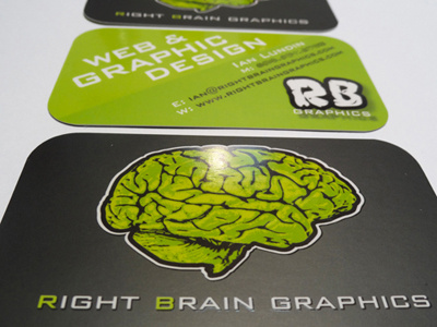 Right Brain Graphics Business Cards business cards illustration logos