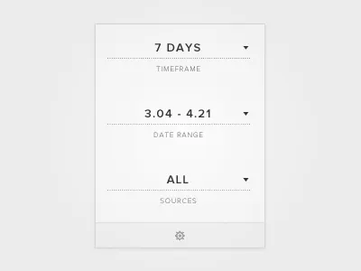 Analytics Control Panel design form grey nova proxima settings ui ux web