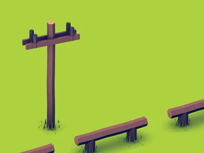 Wood 3d low maya photoshop poly test