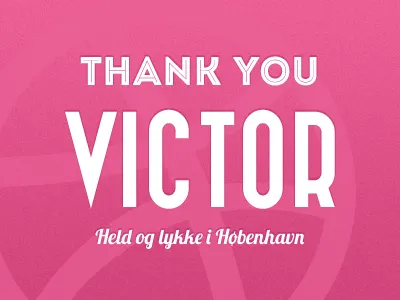 Thank you Victor Erixon for inviting me! debut invite pink thanks