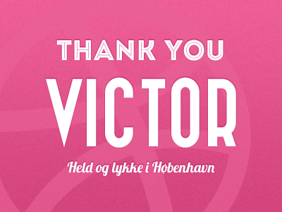Thank you Victor Erixon for inviting me! debut invite pink thanks