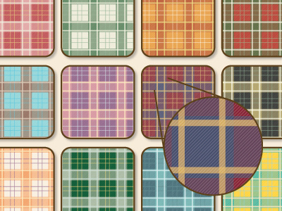 Seamless Plaid Vector Patterns illustration pattern plaid texture vector