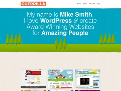 Guerrilla portfolio update illustration portfolio responsive single page