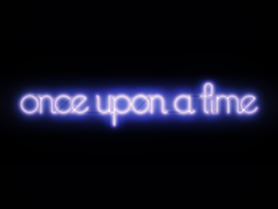 Once Upon A Time Neon Sign art glow logo neon sign typography