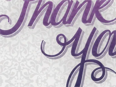 Thank you - rebound. lettering script thankyou