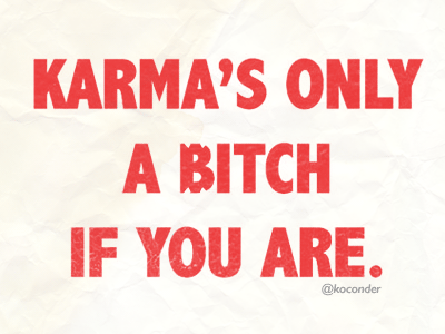 Karma bitch cream design funny karma motivational quote red shirt t shirt tee tshirt type typography