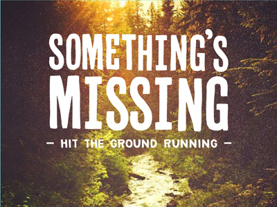 Something's Missing - Hit the Ground Running album album art album cover art forest funktion hand drawn handdrawn nature something somethings missing trees type