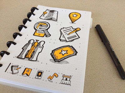 Icon Sketches V2 hand drawn icon sketch sketchbook