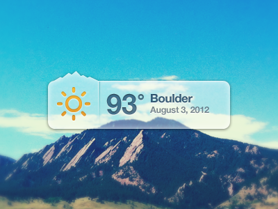 Weather Widget boulder climacons colorado sunny weather widget