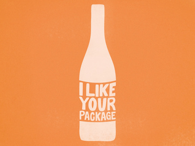 I Like Your Package graphic hand rendered handmade logo orange package packaging the dieline