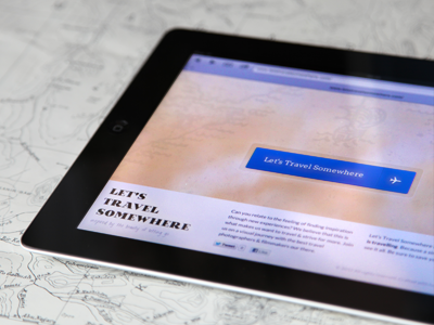 Let's Travel Somewhere animation css3 icon ipad map photography plane responsive splash travel villa didot